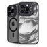 Grey Marble Ink iPhone 13 Pro Kickstand Case